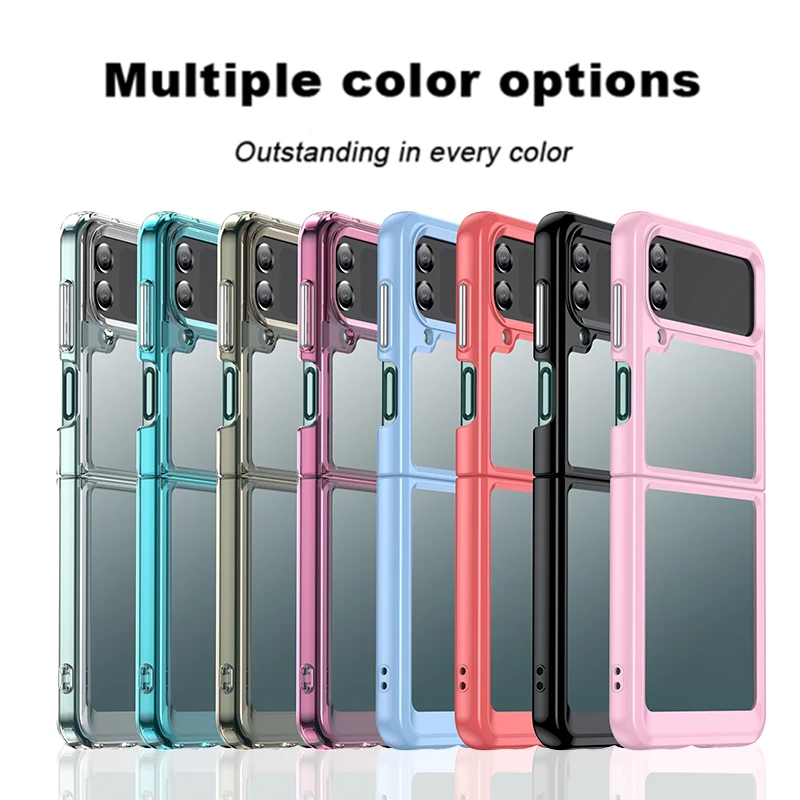 Per Samsung Galaxy Z Flip 4 Caso Per Samsung Z Flip4 Silicone Di Lusso Trasparente Silicone Tpu Antiurto Caso Galaxy Z Flip4 Copertura