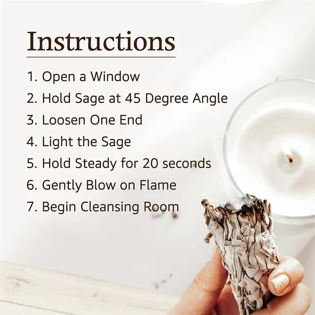 A Felső Természetes Fehér Zsálya Füstölő Botok Aromaterápia Dekompresszió Mély Alvás Tisztító Gyógyító Meditáció Házi Illata - Image 5