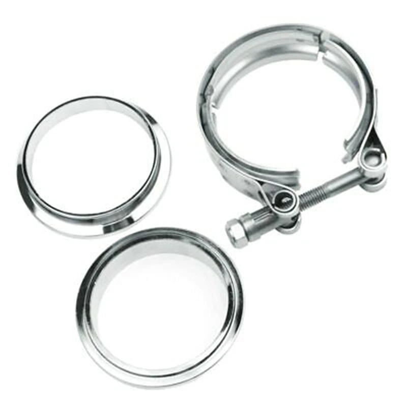 

2.5 Inch 63Mm Male/Female V-Band Clamp Flange Kit Turbo Downpipe Wastegate V-Band Turbo Exhaust Pipes Car Accessories