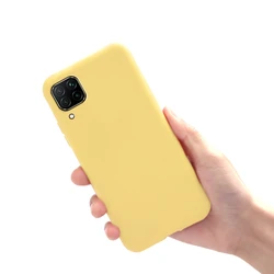 Shockproof Soft Rubber Silicone Matte Phone Case - Black for Nova 6 se (Yellow)