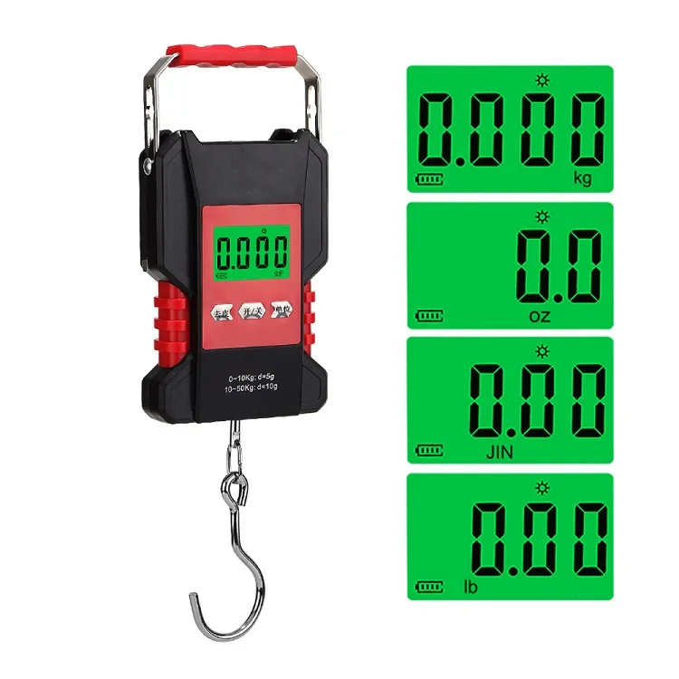 Waterproof Fishing Scale Hanging Hook Luggage Weight Scale Travel 50kg/110lb Baggage Portable Digital Luggage Hanging