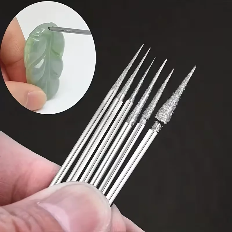 6-teiliges Hochpräzisions-Rotationsschleifkopf-Set - Geeignet für Schmuck, Metall, Steinschnitzerei und Entgratungswerkzeuge