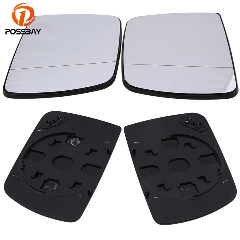 Possbay Car Exterior Side Door Rearview Mirrors Heated Front Wing