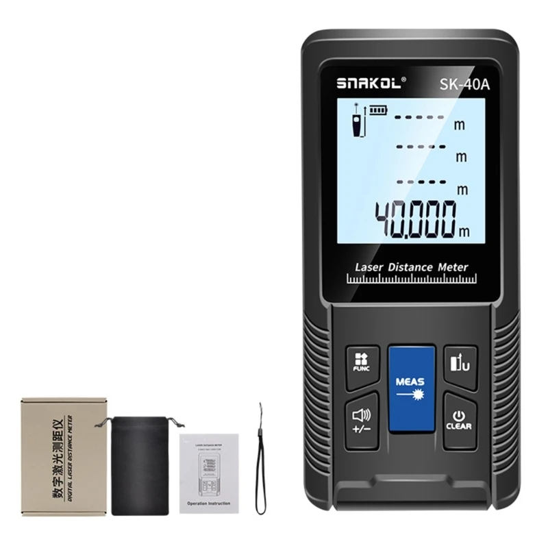 Intelligent Lasers Distance Display Meter Portable Hand Held Digital Measure Tool Roulette Rangefinder Shockproof DropShipping