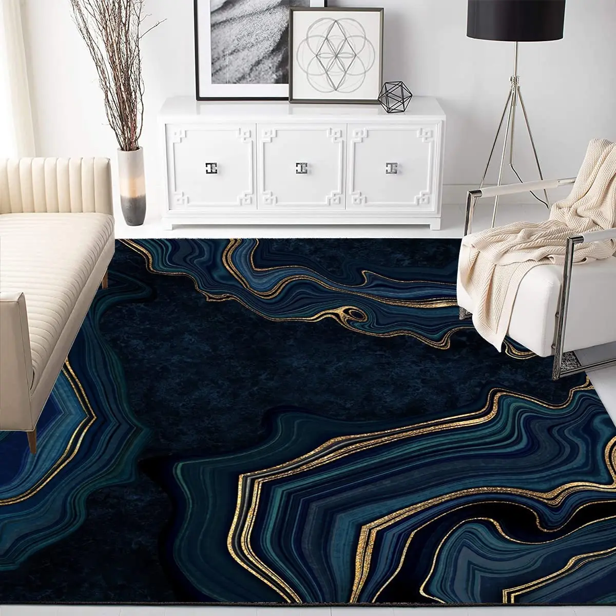 Abstract Marble Carpet for Living Room Luxury Home Decorations Sofa Table Large Area Rugs Bedroom Bedside Floor Mat Tapis Salon 5