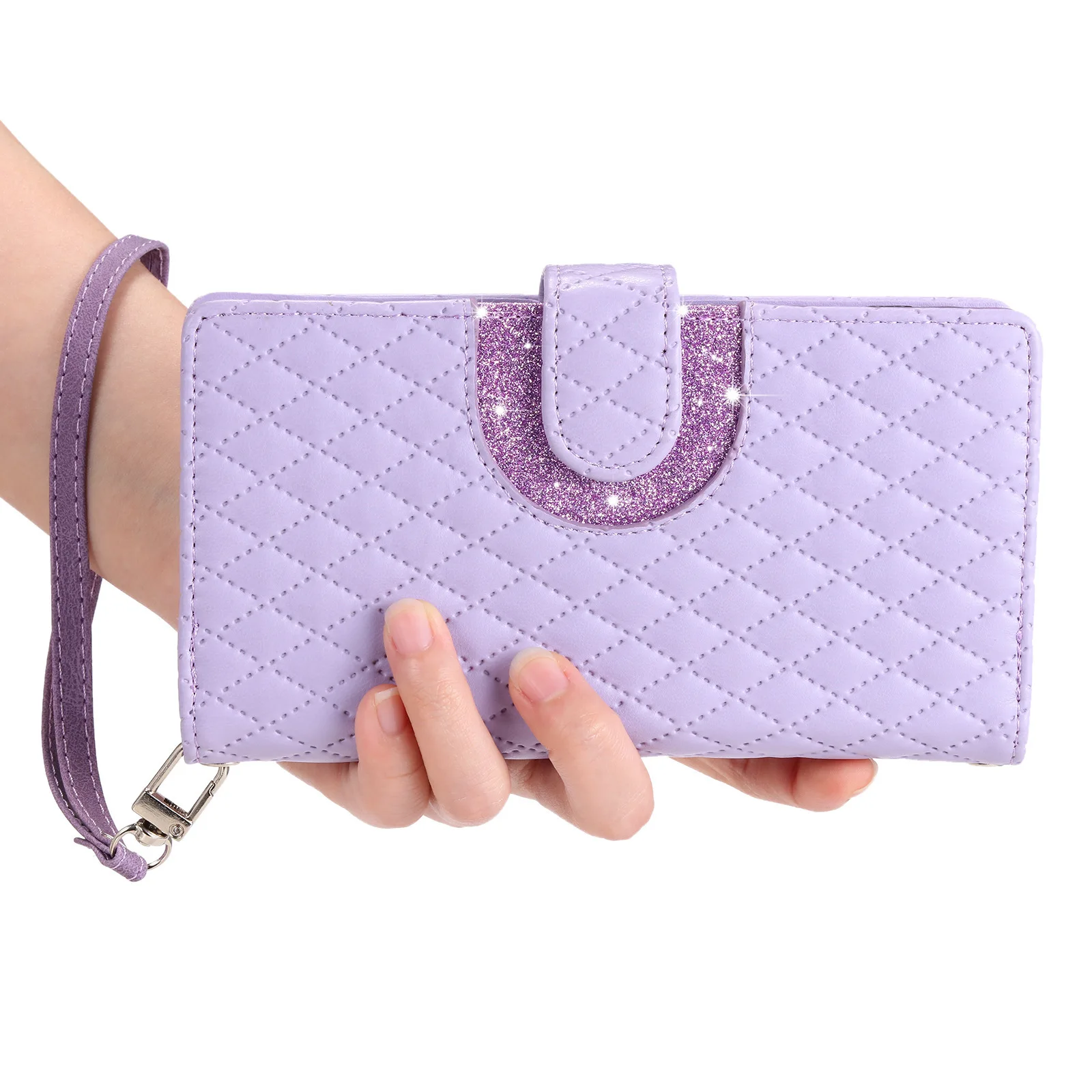Luxury Multi 9-Card Zipper Case Leather Crossbody Wallet Cover