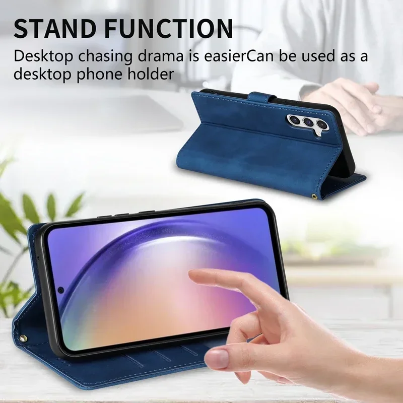 Leather Flip Case with Wallet Card Slot