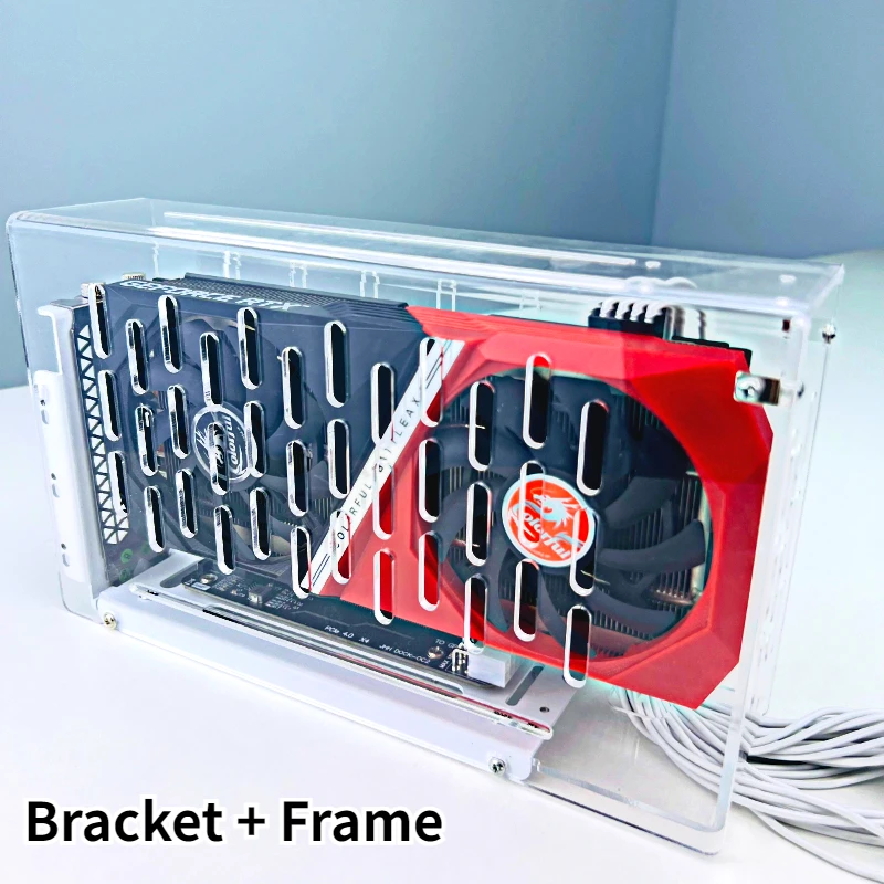 Egpu Laptop Placa Gráfica Externa Suporte de Metal Base Moldura Acrílica Placas de Vídeo Gpu Dock Holder para Oculink pc Case Externo Novo