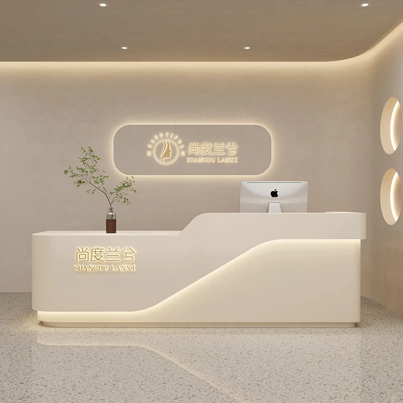 Modern Advisory Reception Desk Restaurant Cash Luxury Barbershop Shop Counter Banco Reception Registro Bancone Bar Ricevimenti