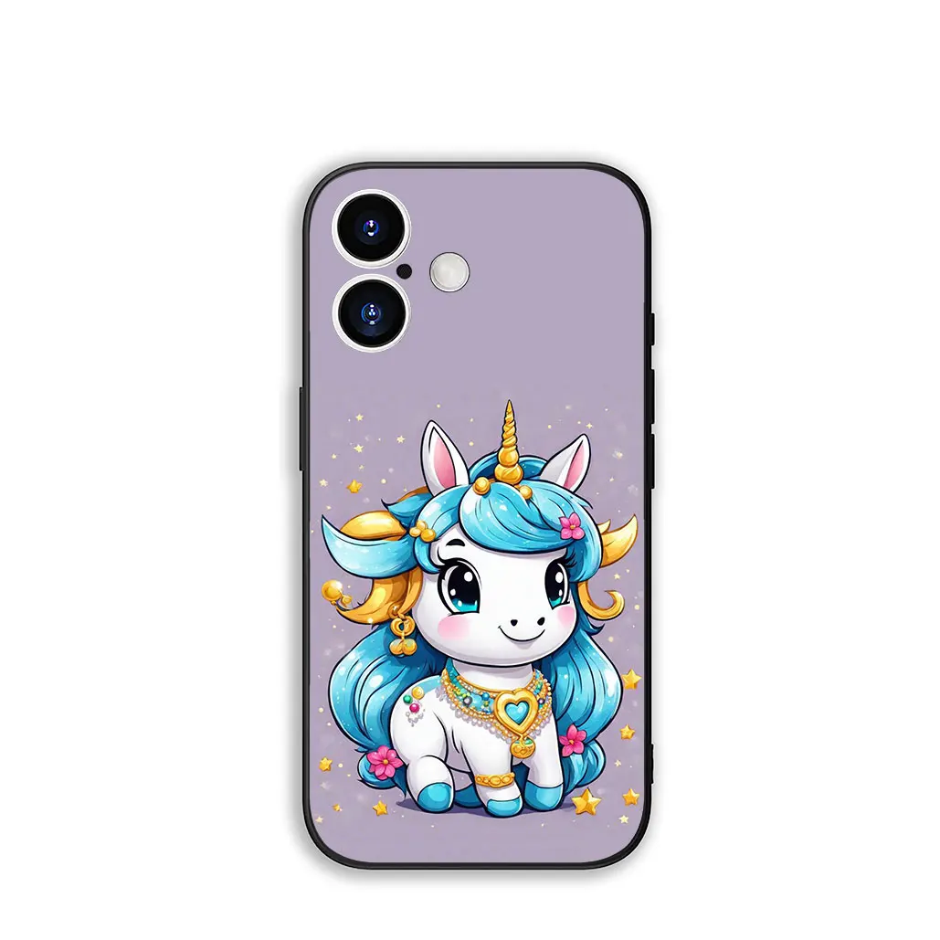 Unicorn Lovely Poster Phone Case with Wallpaper Design