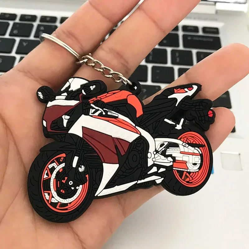 3D Motorcycle Accessories Motorcycle KeyChain Rubber Motorcycle Key ...