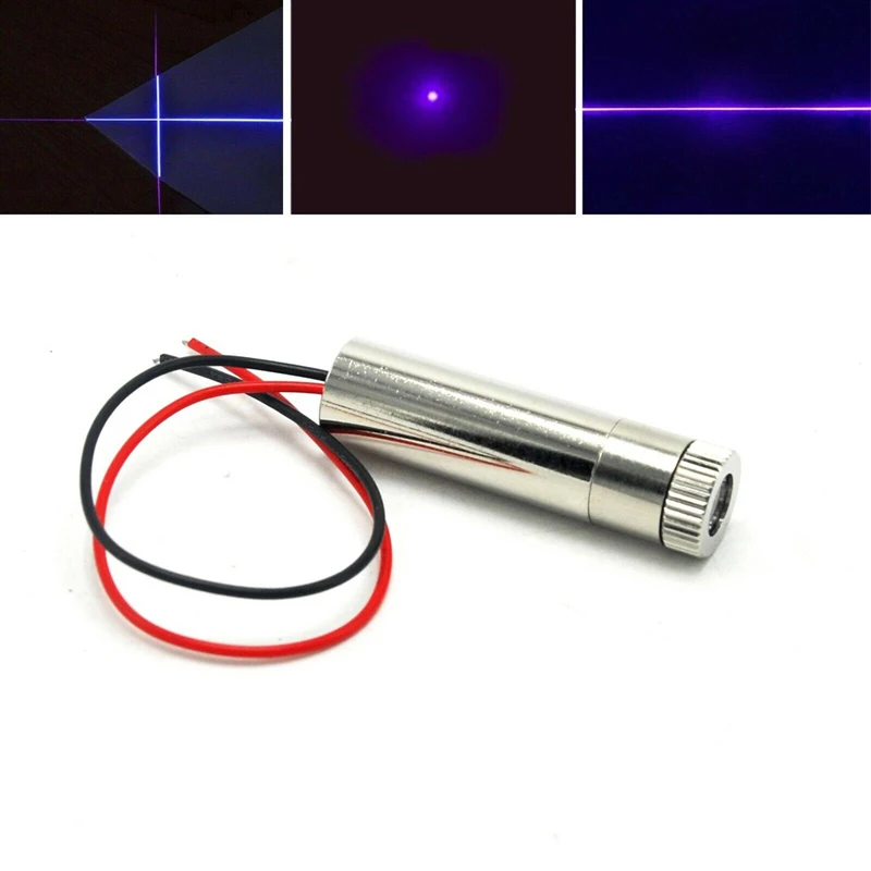 405nm 20mW Focusable Dot/Line/Cross Laser Diode Module Violet/Blue Light 12x35mm adjustable 405nm 20mw violet blue laser diode dot line cross module m9 caps