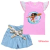 Moana Girls Clothing Outfits Summer T-shirt Shorts 2pc/Sets Clothes Casual Sports Tracksuits 1
