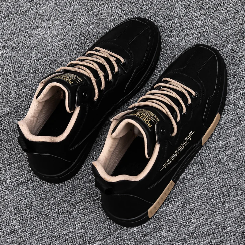 Sneakers Men's Non-slip Leather Casual Shoes Formal Wear Lightweight Men's Shoes Fashion Trend Outdoor Walking Shoes