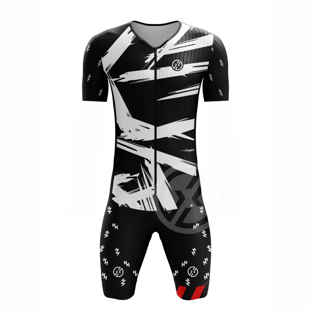 Cycling Skinsuit Triatlu00f3n For Hombres, Pro Manga Corta Traje De  Ciclismo, Racing Tri Suit De Bicicletas Acolchado De Gel, MTB Mono,Secado 