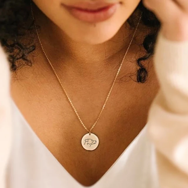 eManco Customize Your Own Cute Dog Fine Jewelry Men and Women Pendant Necklace Waterproof Jewelry Packaging Friend of Mankind 6