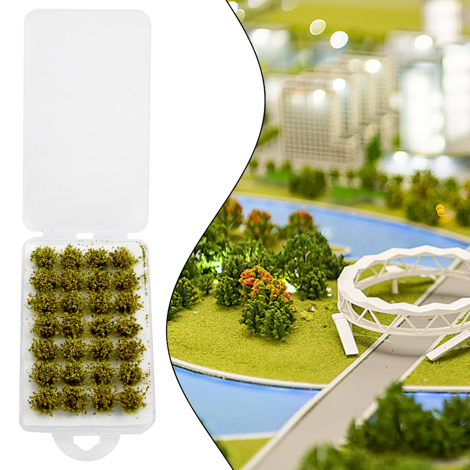 

Model Adhesive Static Grass Tufts Military Models Miniature Scenery Scene Grass Cluster Train Models Miniature 1x
