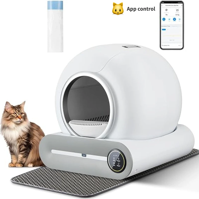 

Large Automatic Cat Litter Box Self Cleaning Smart Cat Toilet with App Toilette Rascador Para Gato English Versions Dropshipping