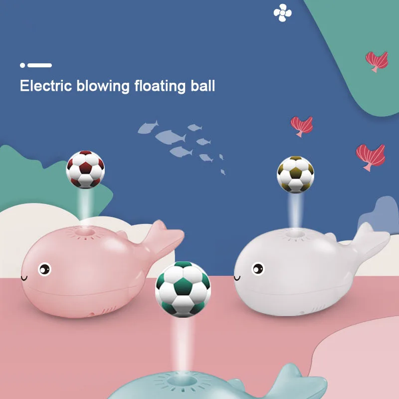 

Children's Electric Fan Floating Ball Blowing Toy Cute Marine Small Whale Fan Floating Ball Outdoor Sport Active Toy for Babies