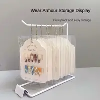 Tabletop Jewelry Organizer Stand Modern Metal Hanging Display Holder Rack for Pendant Keychains Trinket Necklace Dresser 2