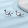 Boucles d'oreilles étoile Sring pour femmes, couleur argent, manchettes à Clip, sans Piercing, Kpop, bijoux à la mode, cadeaux, 1 pièce