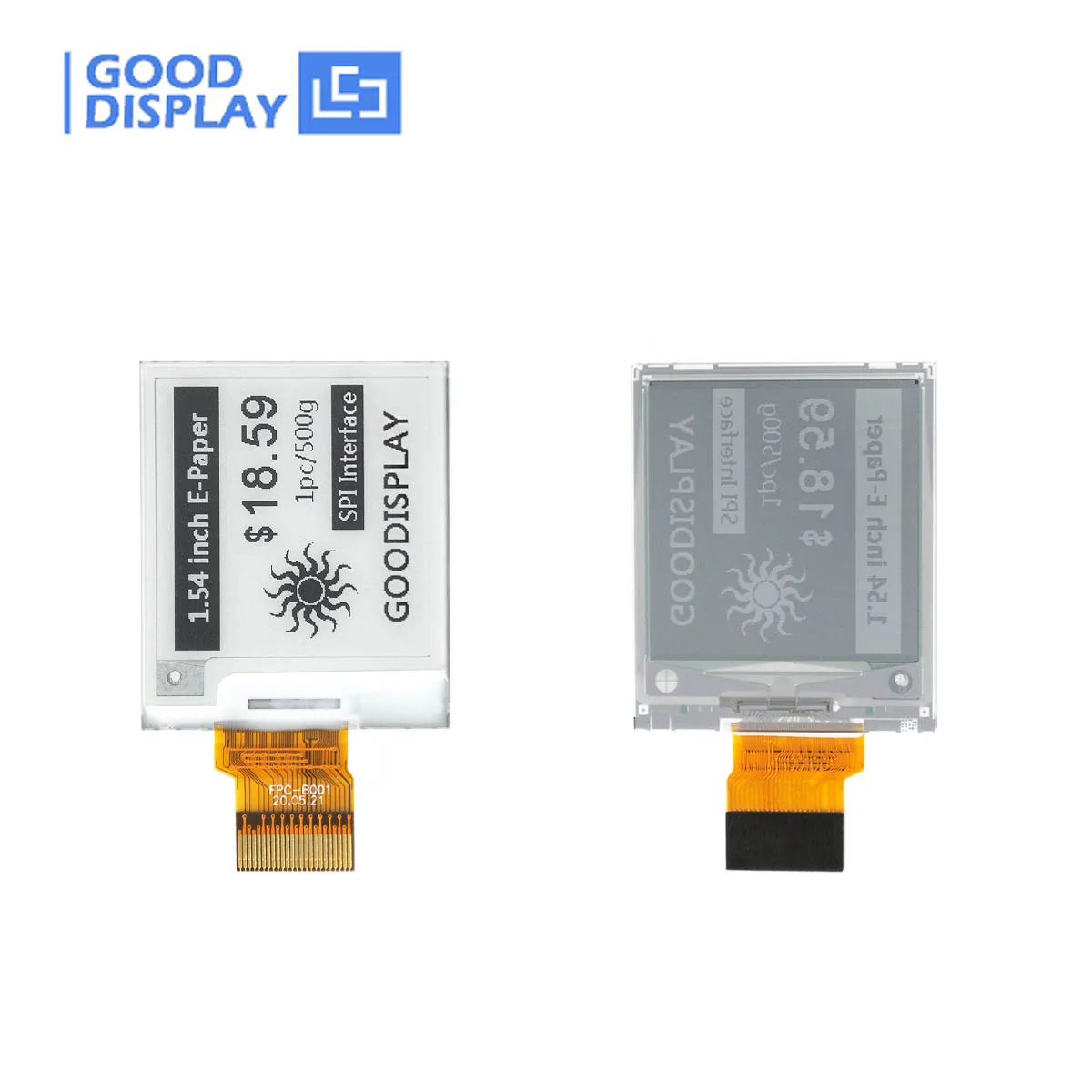 Quadrado 1.54 Polegadas 200x200 Display E-paper Gdey0154d67 Spi Epaper Hat para Stm32 Esp32 Esp8266 - Imagem 5