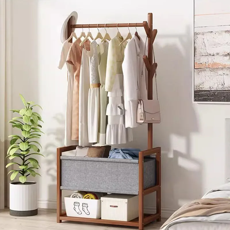 

Storage Wood Clothing Rack Modern Design Nordic Bedroom Clothes Rack Girl Hallway Slaapkamer Meubels Furniture Decoration
