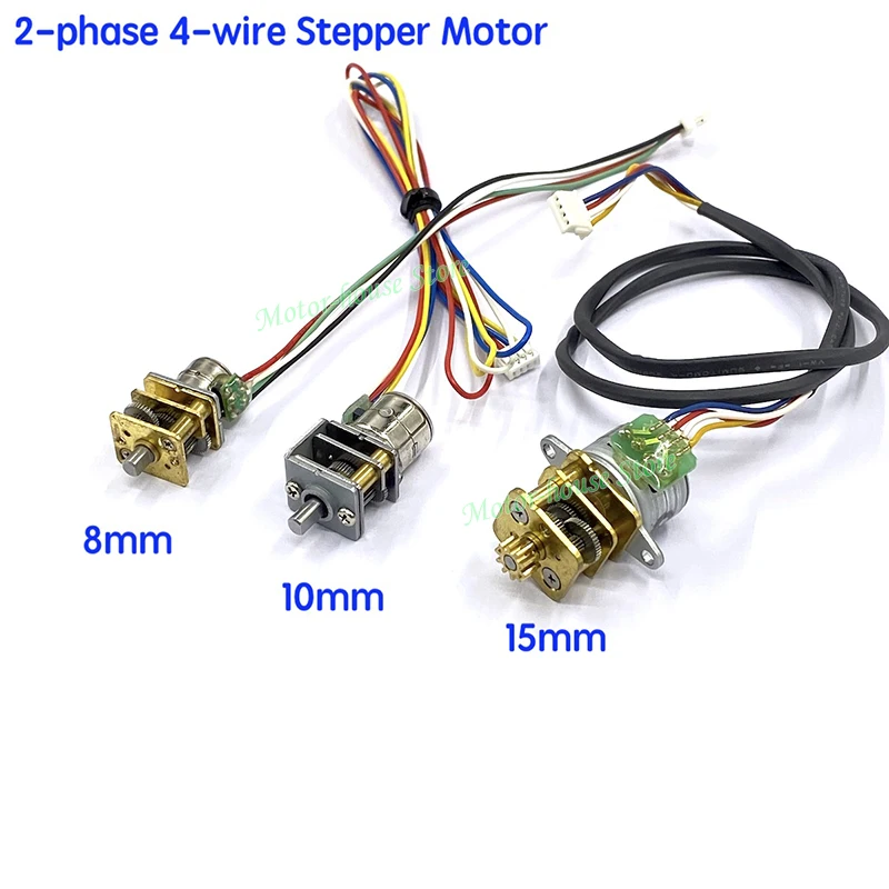 Precisione 8Mm/10Mm/15Mm 5V 12V Mini Motoriduttore Passo-Passo 2-Fase 4-Wire Full Metal Gearbox Gear Motore Passo-Passo Fai Da Te Robot Camera