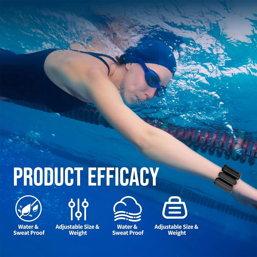 Pesi Per Polso E Caviglia Regolabili - 1 Kg Coppia Per Fitness - Foto 6