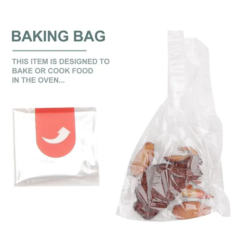 50Pcs Roast Bag Microwave Oven Bag Toast High Temperature Cook Bags PET Oven PET Baked Chicken From Stock(White)