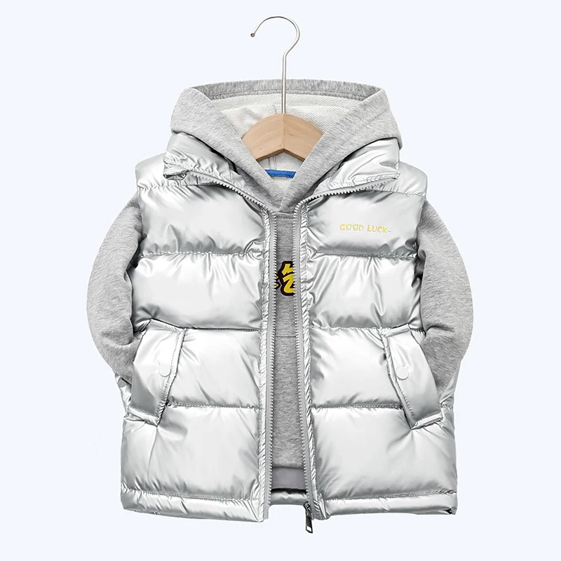 Autumn Winter Children Sleeveless Vest Coats 3-10 Years Boys Girls