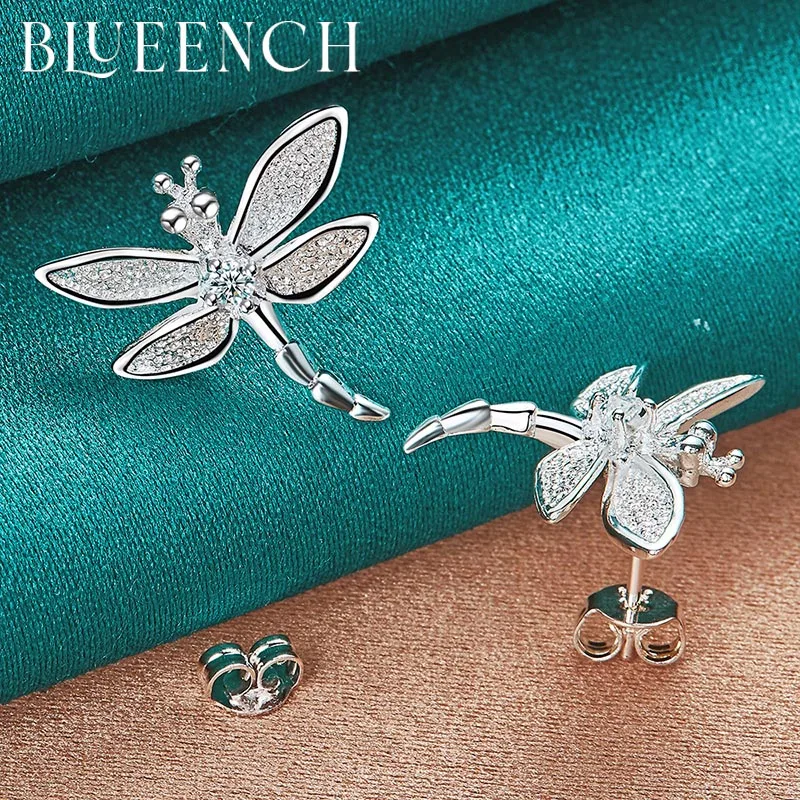 

Blueench 925 Sterling Silver High Efficiency Dragonfly Earrings For Women Elegant And Charming Christmas Jewelry