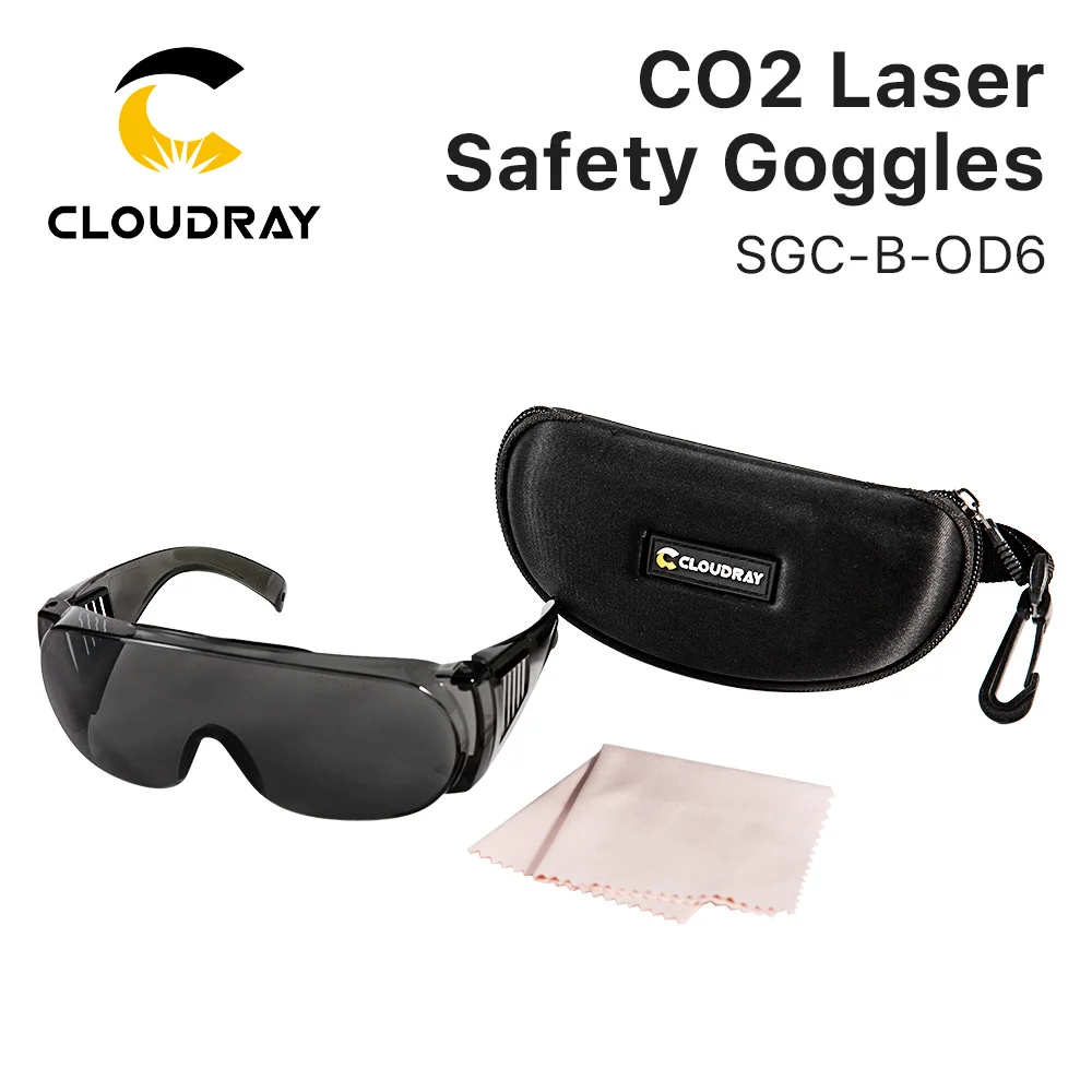 Gafas De Protección Láser Cloudray Para Máquinas De Grabado/ Corte CO2 - OD6+, 10600nm, Certificación CE, Incluye Caja