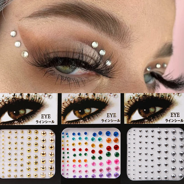 1PCS Eyes Gems Self Adhesive Lashed Sparkly Crystal Eyeliner Sticker  Transfer Face Makeup Rhinestones Art Tattoos - AliExpress