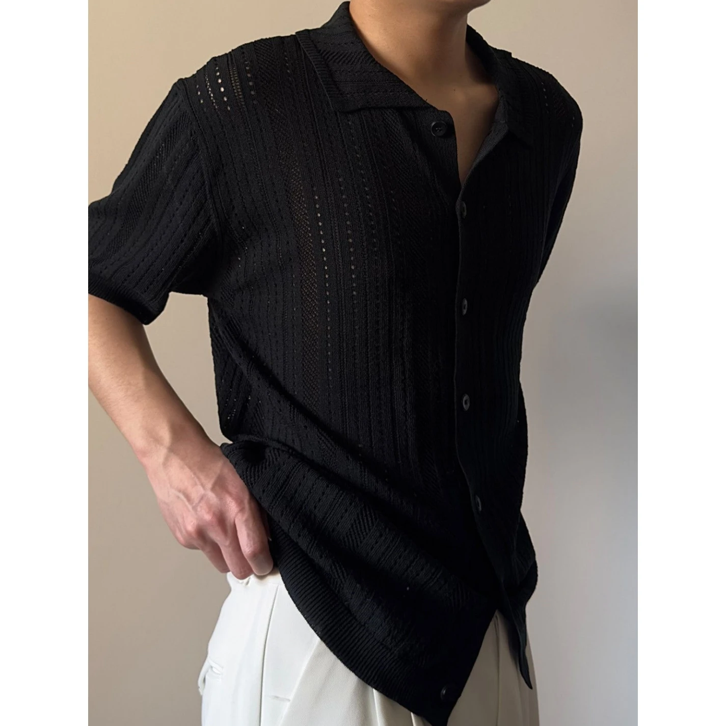 Мужская трикотажная рубашка-поло