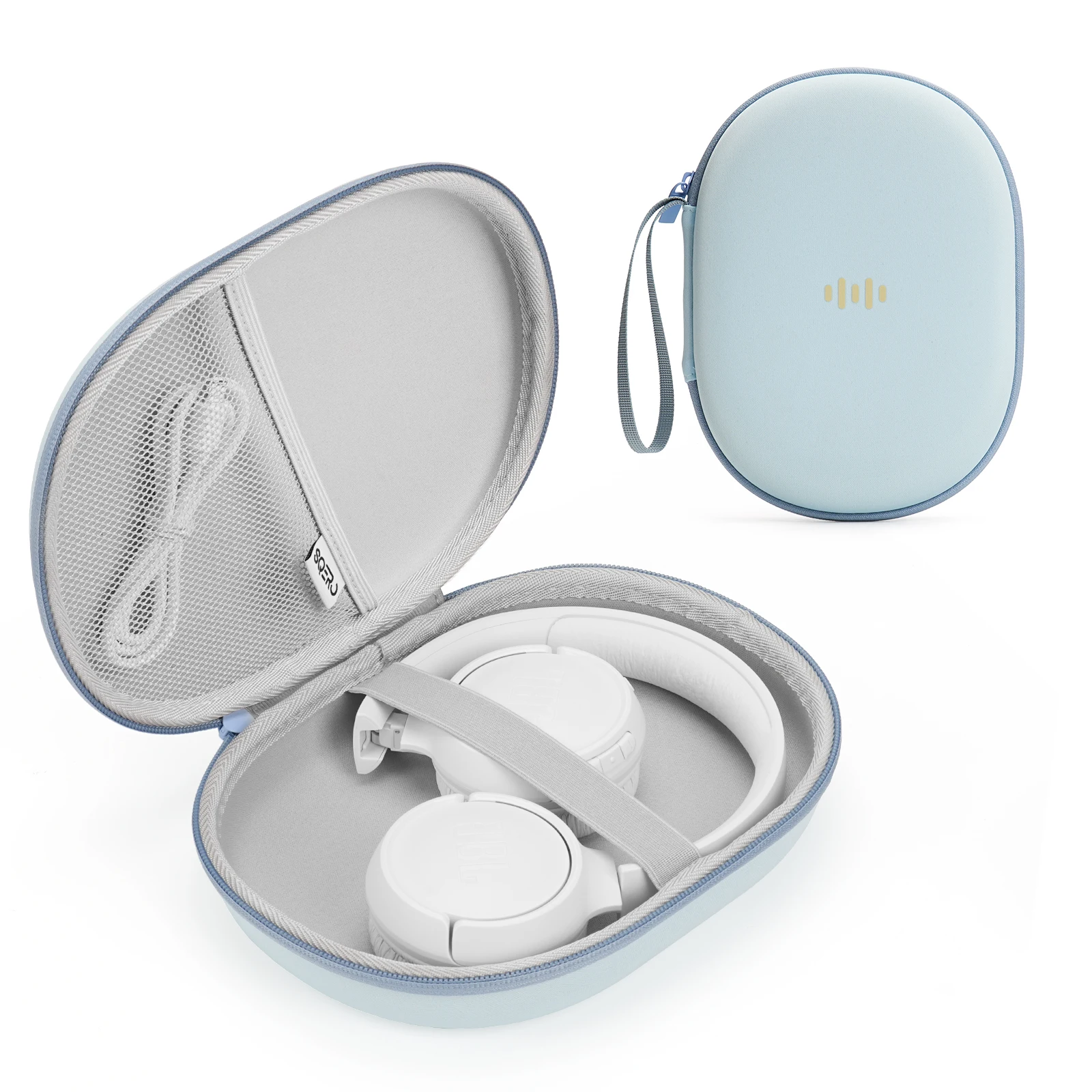 Semi-Foldable Headphones Hard Case for Sony WH-1000XM4, Soundcore Q30, Bose QC Ultra, Shockproof EVA Shell Travel Storage Bag