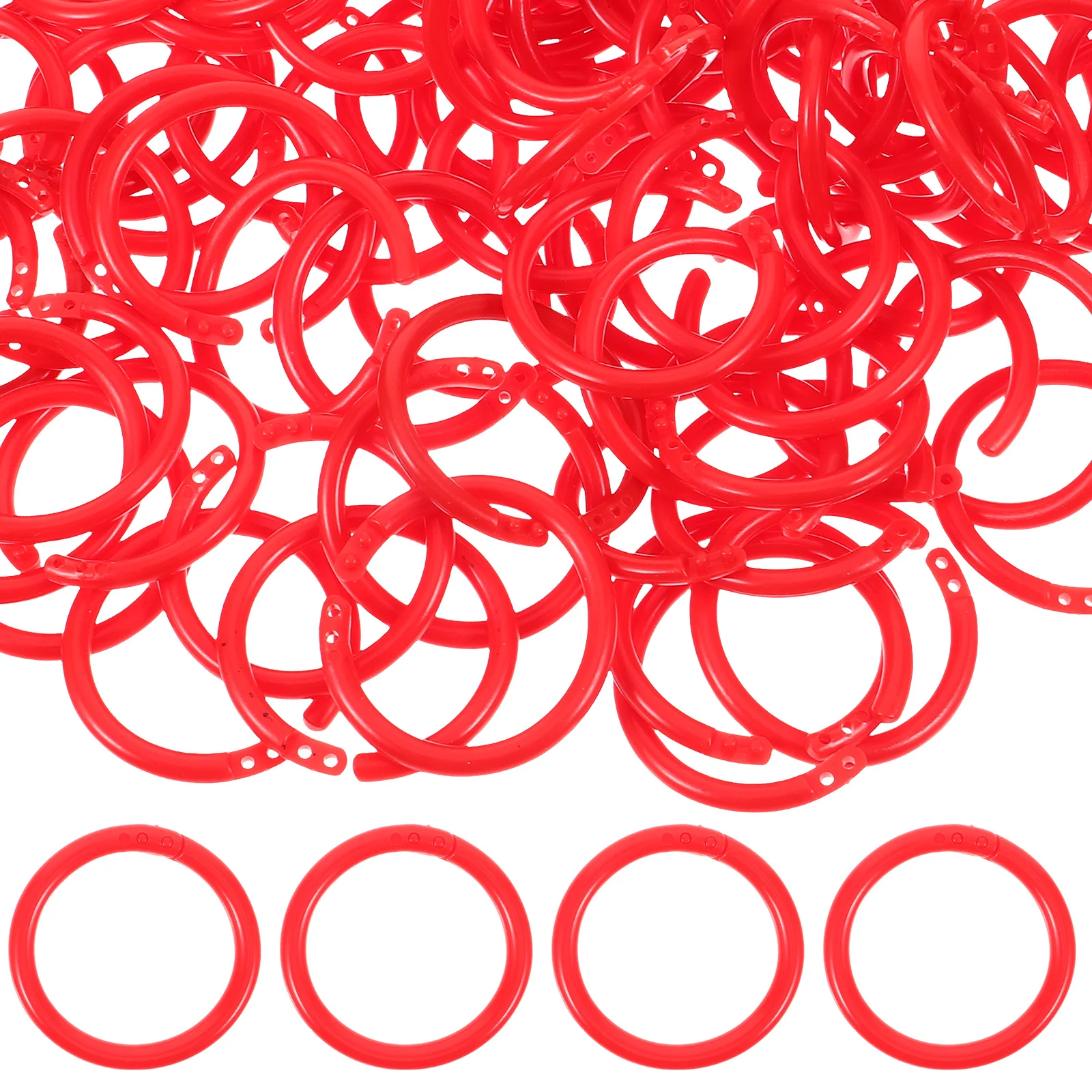 

100pcs Plastic Binder Rings Flexible Loose Leaf Book Rings Binder Rings for DIY