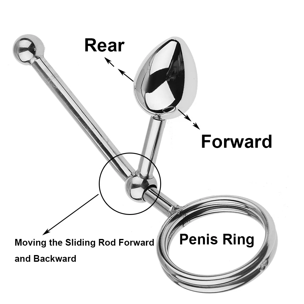 Hook Ring Metal Removable Movable Single Double Ball Toys for Men Sexy Shop 18+ Anal Plug Steel_voghion.com
