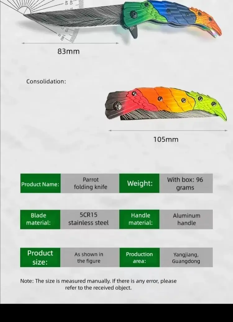 Description Picture 4 of itemFolding Pocket Knife Outdoor Survival Tactical Knife Camping Hiking Hunting Knives For Self-defense EDC Rescue Multi Tool