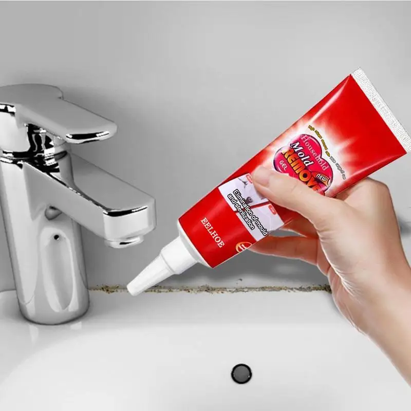 Mildew Remover Cleaner Wall Mold Mildew Remover Cleaner Caulk Gel Pool Tile Gap Spot Mold Remover Washing Machine Bathroom Mildew Gel 20G