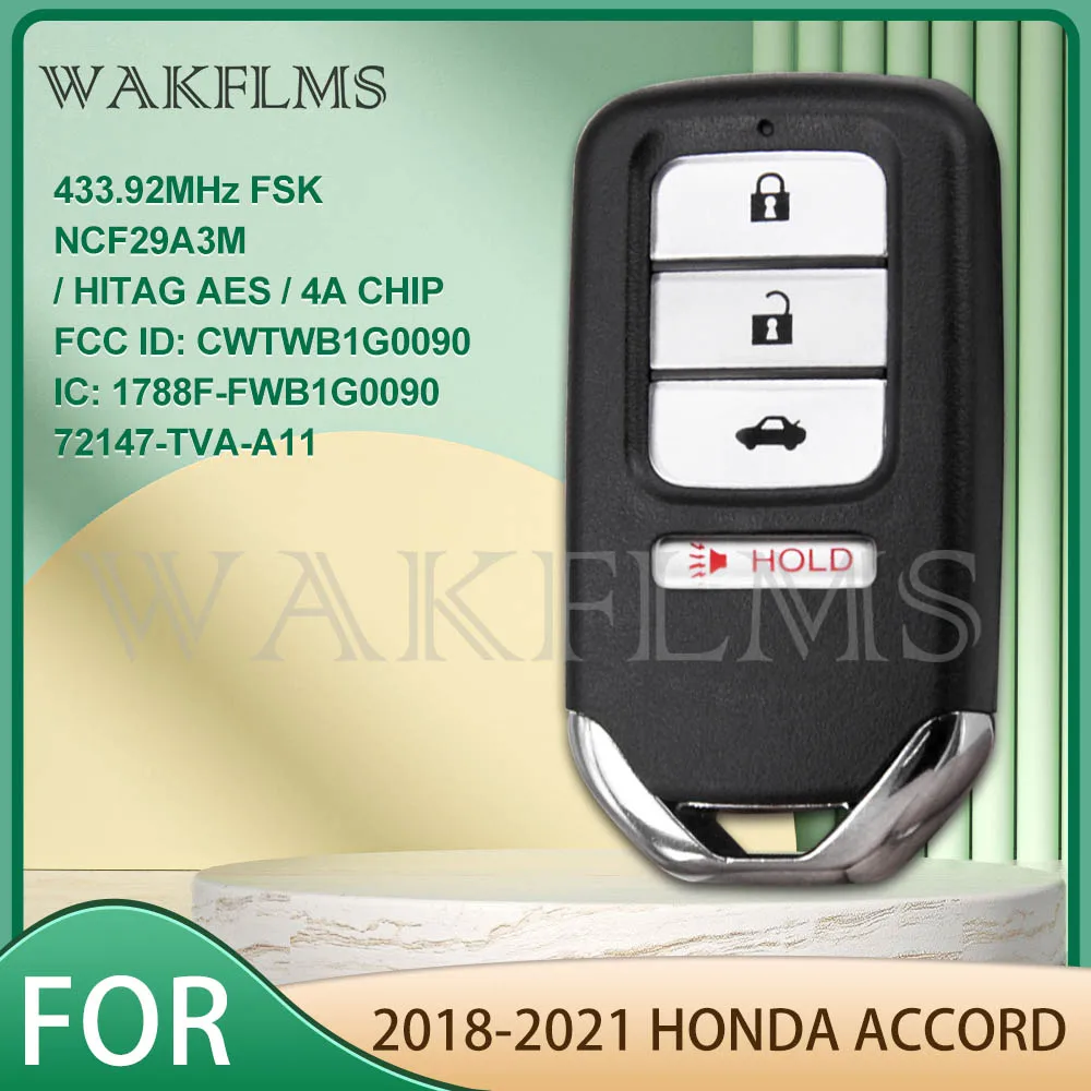 OEM 2018-2021 HONDA ACCORD SMART KEY KEYLESS REMOTE FOB NEW KEY