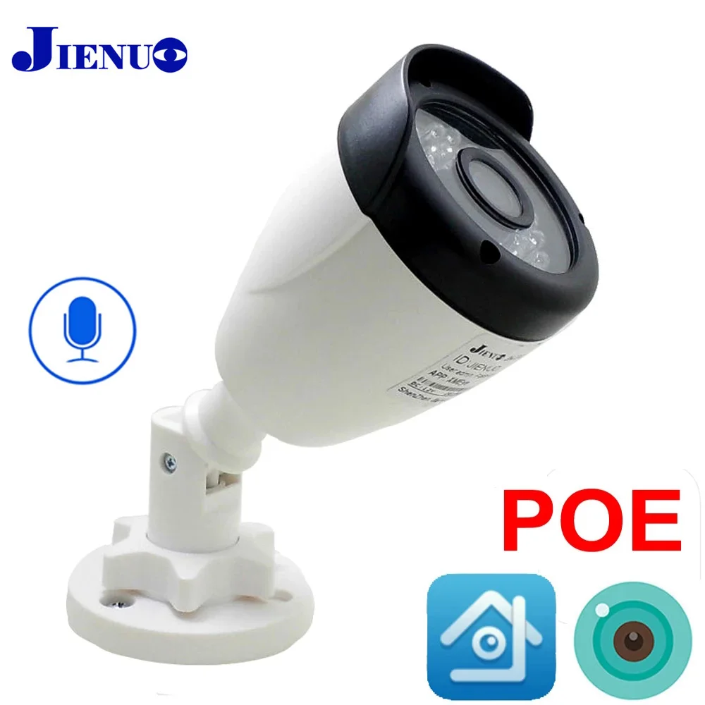 

Poe 48V Ip Camera Audio Cctv Security Video Surveillance Bullet IPCam Infrared Home Security Protection Icsee XmeyeJIENUO