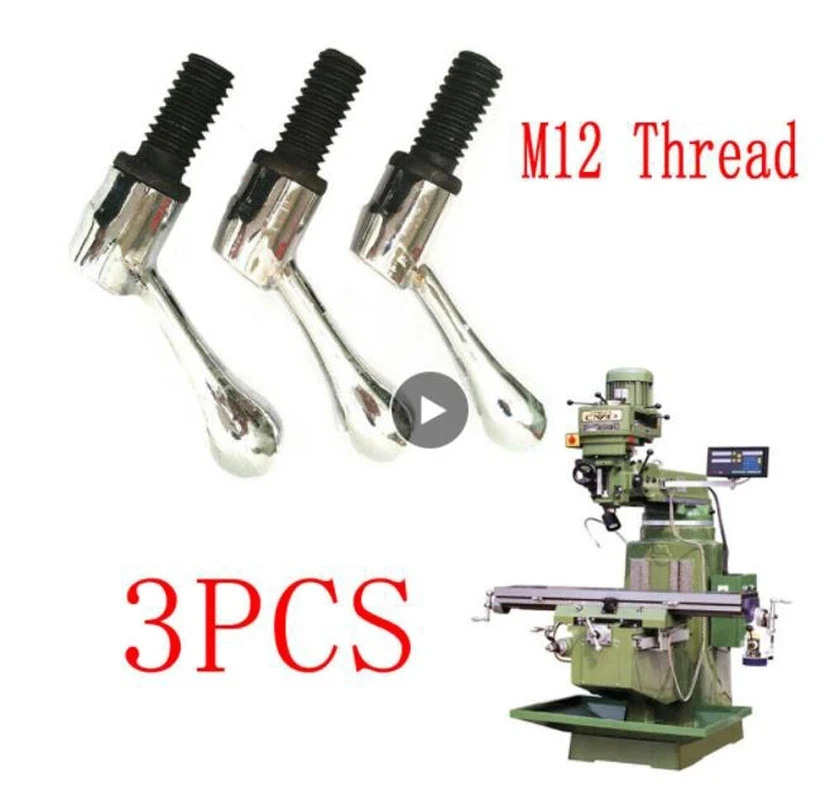

3pcs Part Head Milling Machine Table Lock Bolt Handle M12 Thread CNC Milling Mini Milling Machine Lathe Machine