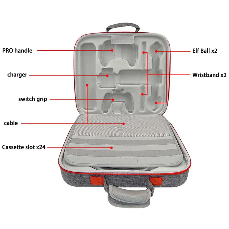 Iplay Multifunctional Storage Bag For Switch Portable Case EVA Fitness Ring Base Storage Cover Shell NS Crossbody Bag