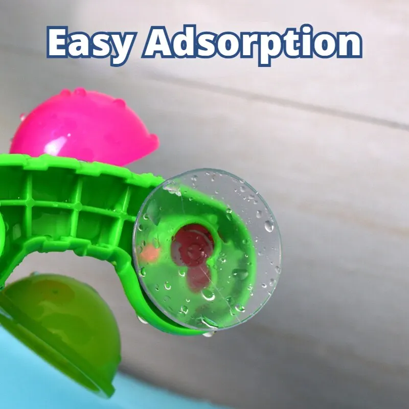 Colorful Waterwheel Bathing Sucker Baby Bath Toys Bathtub Water Spray Play Set Shower Sprinkler Toy For Kids 3