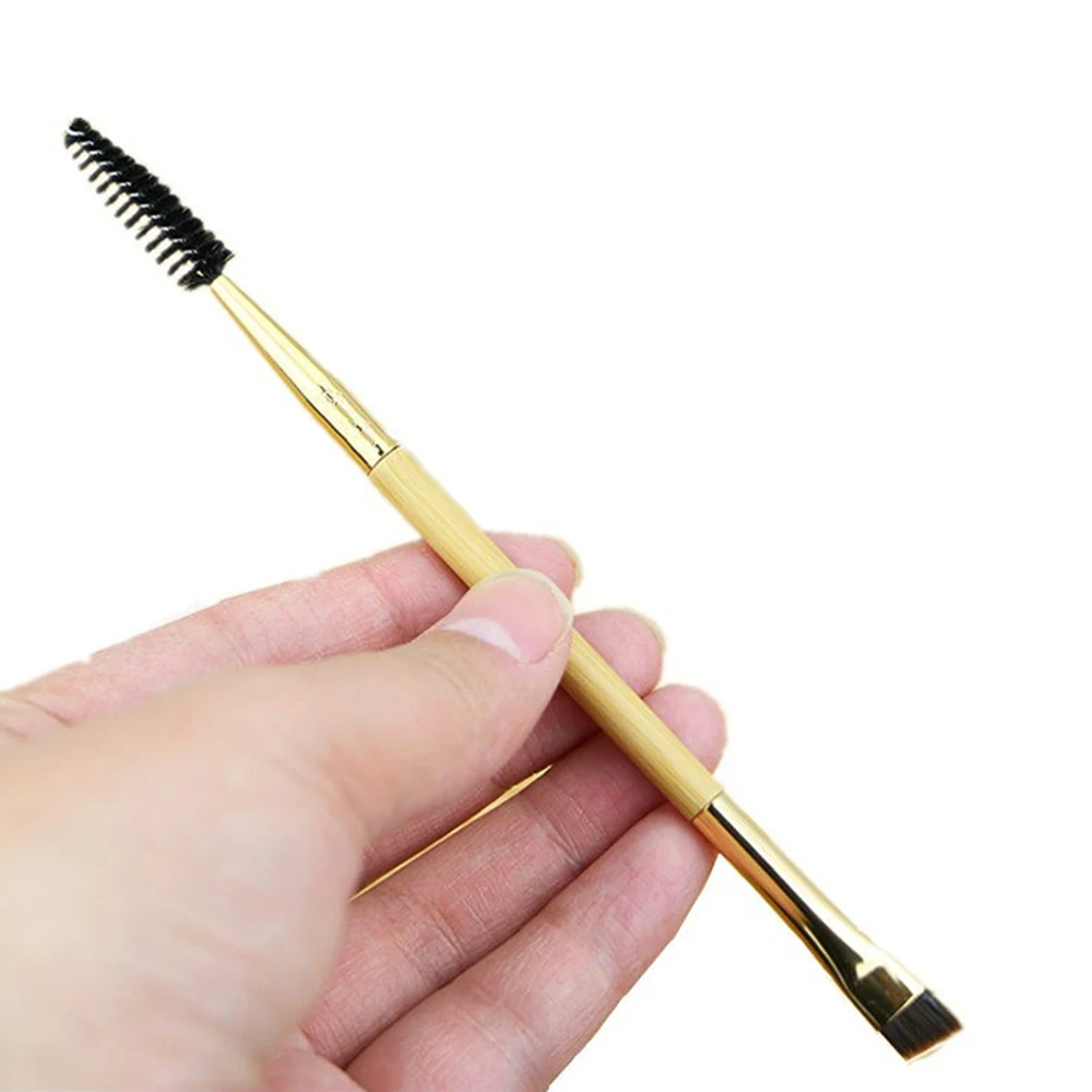 

1 Pcs Wood Eyelash Eyebrow Brush Double Head Angled Cut Brushes Eyebrow Cosmetics Beauty Tools Eyeliner Makeup Brush Tool Makeup