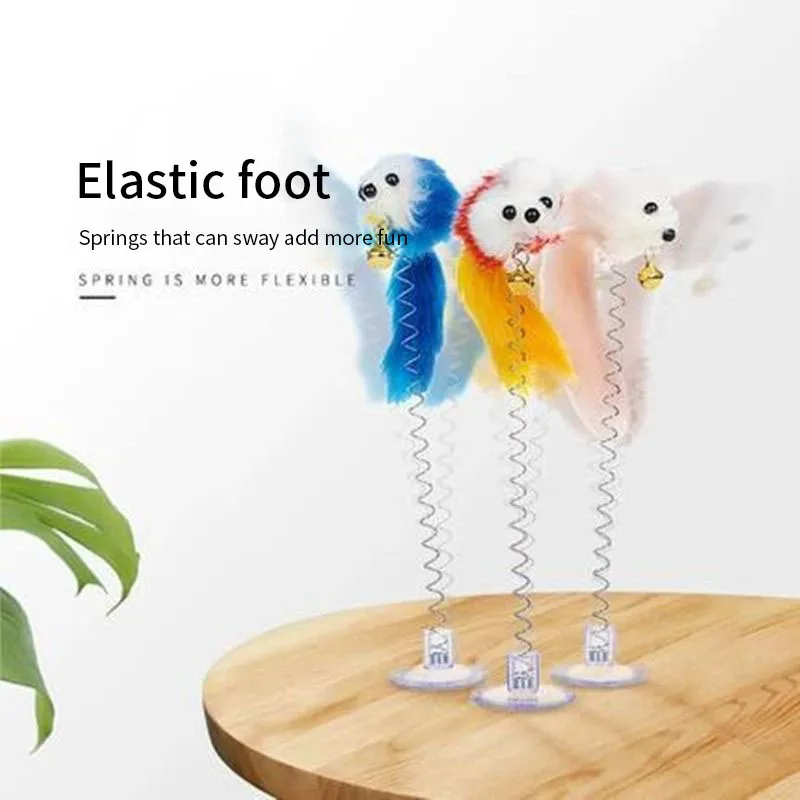 Fun interactive toy has a mouse that will sway on top.