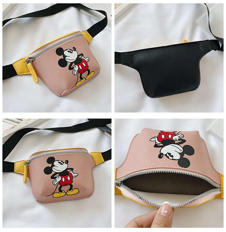 Disney pu cartoon girl boy messenger bag minnie mickey mouse shoulder bag fashion handbag coin