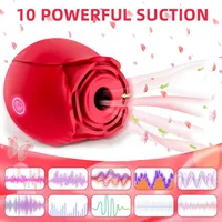 10 Geschwindigkeiten Frauen Saugen Vibrationsmassagegerät Vakuum Saugen Rose Vibrator Klitoris Nippel Stimulator Erwachsene Masturbaton Sexspielzeug 6