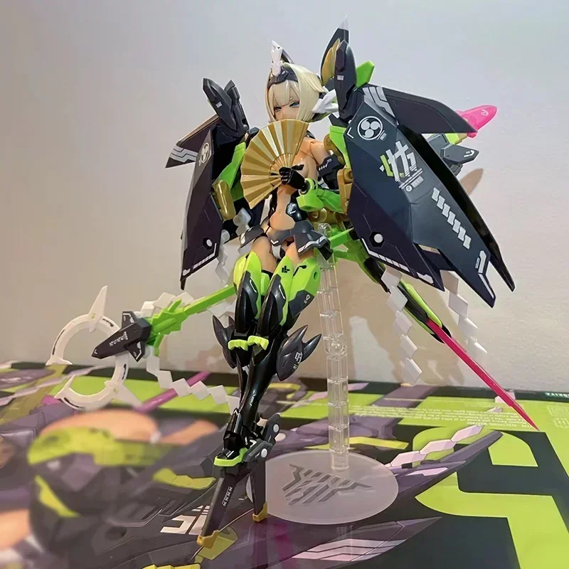 Originale Kotobukiya Megami Device Anime Figure Kp590 Black Nine-Tails Action Figure Room Decoration Assemblare Model Toys Gift